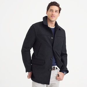 J. Crew University Coat Black Slim Thinsulate